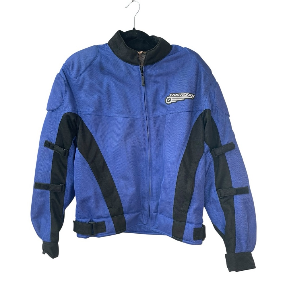 First Gear BMW Hypertex SAFE Blue/Black Padded Motorcycle Jacket Size Medium NEW